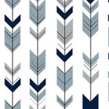 Woodland set with bears and deer in navy, gray and dusty blue