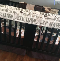 Cowboy Baby Boy Bedding Set in Brown and Tan