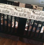 Cowboy Baby Boy Bedding Set in Brown and Tan