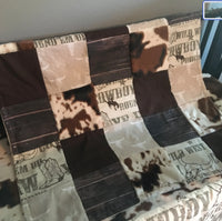 Cowboy Baby Boy Bedding Set in Brown and Tan