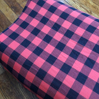 Red and Black Buffalo Plaid Changing Pad Cover