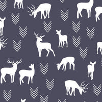 Baby Bedding in navy, turquoise and gray, woodland bedding, arrows, deer, feathers and trees, crib skirt, sheet, blanket, changing pad