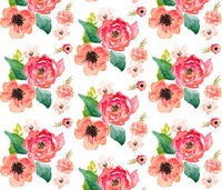 Floral Woodland Set in Coral and Mint