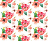 Floral Woodland Set in Coral and Mint