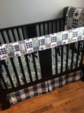 Farm themed set in navy and dusty blue