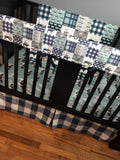 Farm themed set in navy and dusty blue