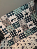 Farm Set in Navy and Dusty Blue