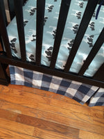 Farm themed set in navy and dusty blue