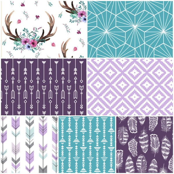 Turquoise and Purple Woodland Set