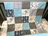 Boho Woodland Set in Navy, Dusty Blue and Gray