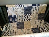 Aztec and Deer Set in Tan and Navy