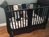 Baseball Bedding in Navy and Red