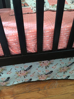 Boho Bedding in pink and mint