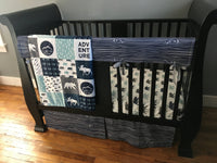 Woodland Adventure Set in Navy, Dusty Blue and Gray