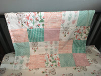 Dream Catcher and Succulent Bedding in pink and mint