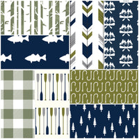 Outdoor Set in Navy and Olive Green