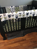 Olive Green and Navy Woodland Set