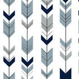 Woodland set with bears and deer in navy, gray and dusty blue