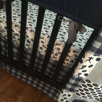 Football Set in Navy and Gray