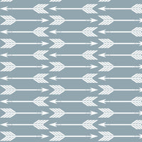 Woodland set with bears and deer in navy, gray and dusty blue