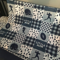 Football Set in Navy and Gray