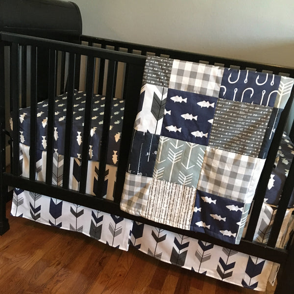 Fishing Set in Navy and Gray