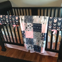 Pink and Navy Woodland Set