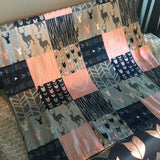 Pink and Navy Woodland Set
