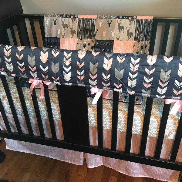 Pink and Navy Woodland Set