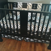 Mono Chrome Black and White Aztec Buffalo Set