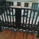 Mono Chrome Black and White Aztec Buffalo Set