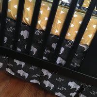 Black and Yellow Aztec Buffalo Set