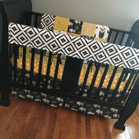 Black and Yellow Aztec Buffalo Set