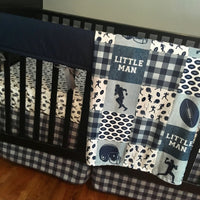 Football Set in Navy and Gray