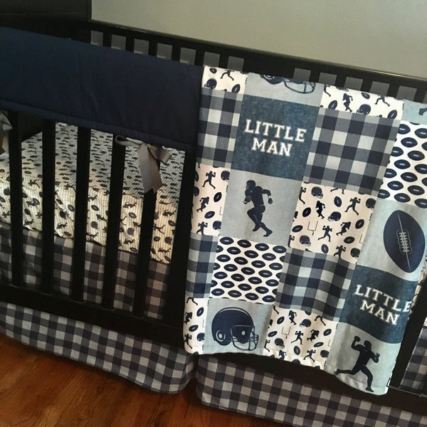 Football Set in Navy and Gray