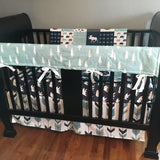 Sleep Under the Stars Woodland Set in Navy, Dusty Blue and Gray