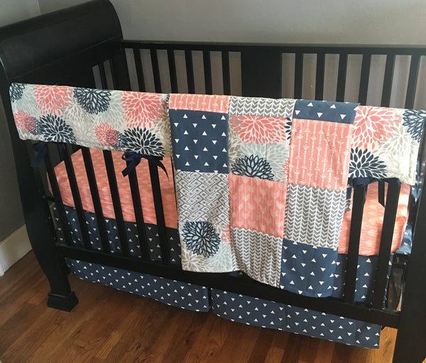 Navy and Pink Floral Set