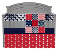 Nautical Bedding in Red and Navy