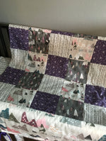 Adventure Awaits Mountain Set in Purple and Gray