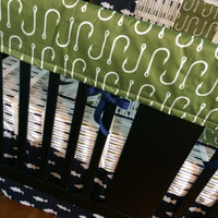 Fishing Bedding Set in Navy and Olive Green