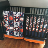 Basketball Set in Navy and Orange