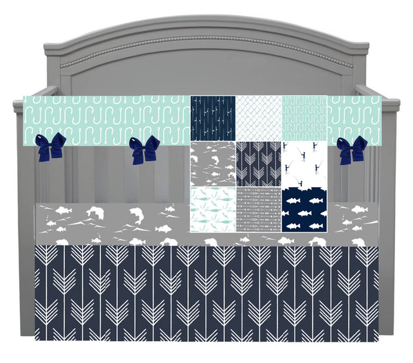 Woodland Fisherman Theme in Mint, Navy and Gray