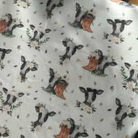Farm Girl Bedding Set with cows, plaid and flowers