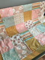 Custom Made to Order Baby Girl Baby Bedding featuring rainbows, suns and clouds, rainbow baby, vintage boho theme