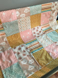 Custom Made to Order Baby Girl Baby Bedding featuring rainbows, suns and clouds, rainbow baby, vintage boho theme