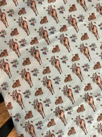 Baby Girl Crib Bedding Set, western cowgirl nursery decor in pink and turquoise, horses, serape, cow hide, patchwork blanket, skirt, sheet