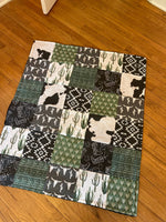 Western Cactus Set in Black, Gray and Green