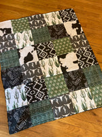Western Cactus Set in Black, Gray and Green