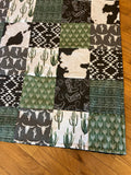 Western Cactus Set in Black, Gray and Green